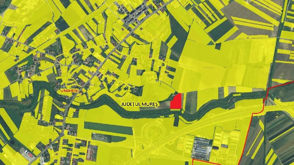 P 1193 - Teren de 10600 mp în jud. Mureș, Ungheni - Poză 2