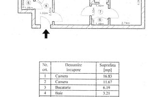 DE VANZARE 2 CAMERE  RENOVAT | FINISAJE PREMIUM | 7 MINUTE METROU - Schiță 11