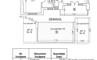 INCHIRIERE 3 CAMERE 86MP | FLOREASCA | MOBILAT-UTILAT LUX | PARCARE - Schiță 10