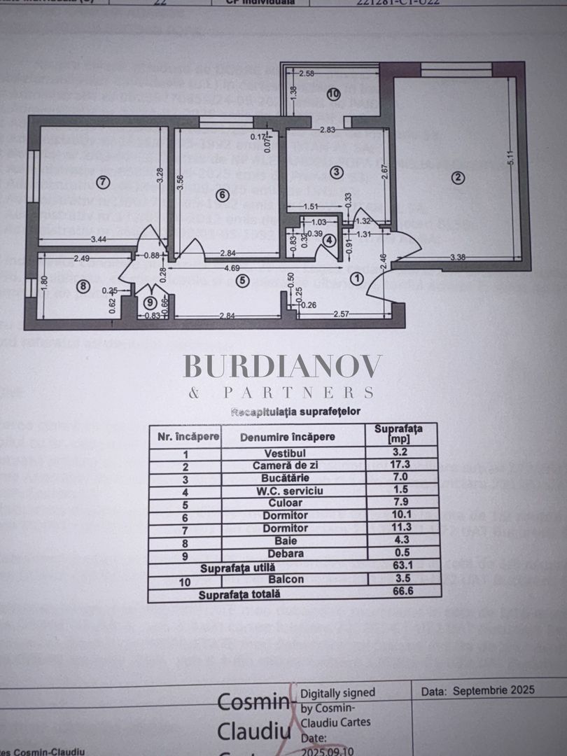Apartament cu 3 camere de vânzare Dristor / Fizicienilor - Poză 3