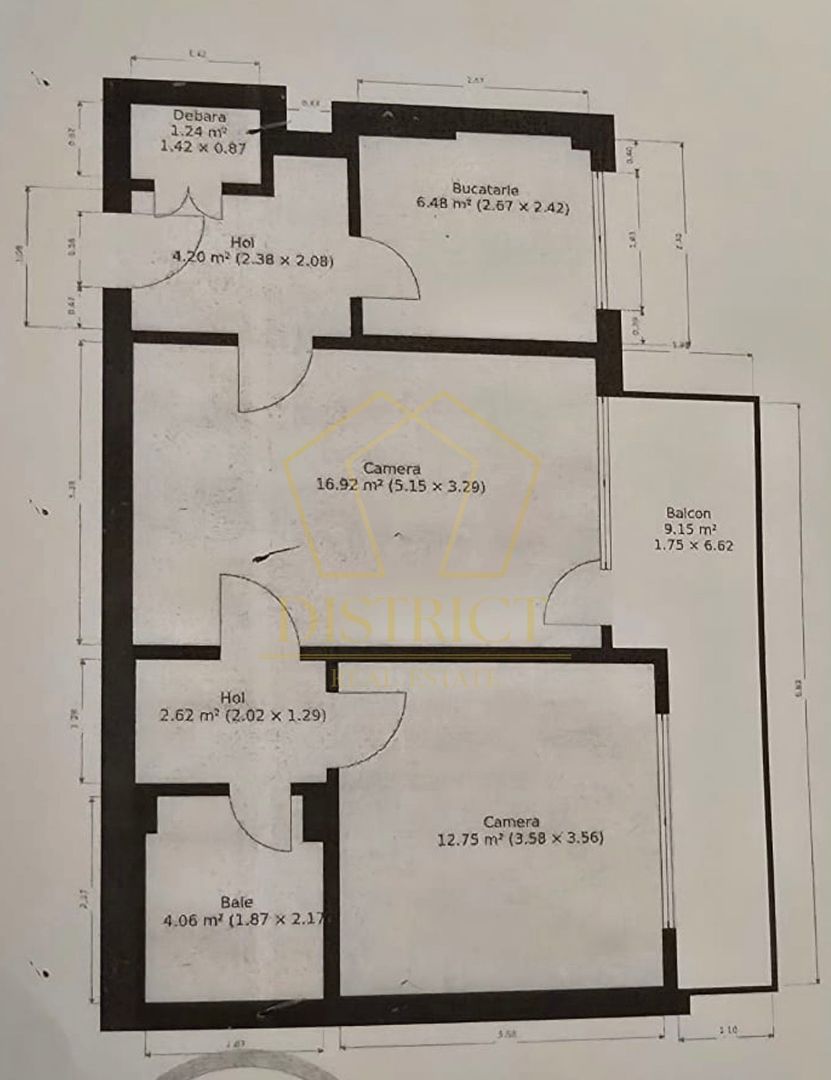 Apartament Ultracentral cu 2 camere | Piata Craiuliu - Poză 12