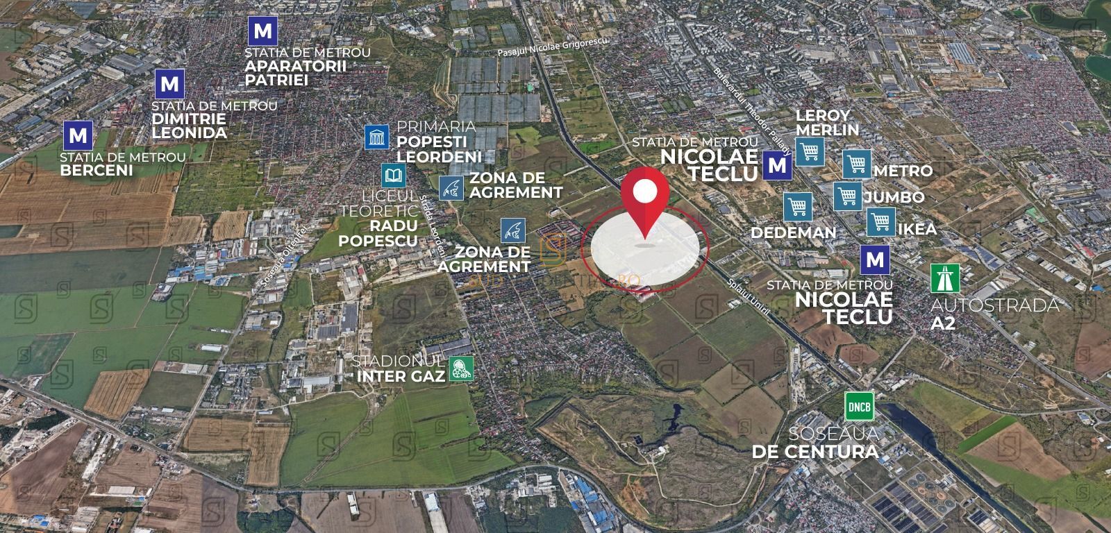 Teren intravilan 1100 mp | Deschidere 31,53 ml | Zona mixta P+4 - Poză 3