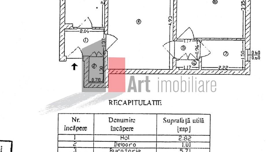 Vânzare apartament 2 camere semidecomandat Piața Progresul - Poză 3