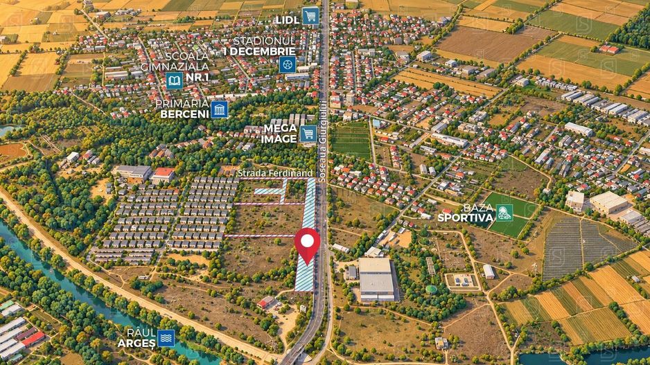 Teren Intravilan 37.150 mp, deschidere 628 ml la DN5, 1 Decembrie - Poză 2