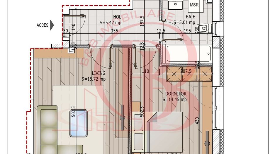 Direct Dezvoltator 2 Camere Theodor Pallady Metrou Teclu - Schiță 3