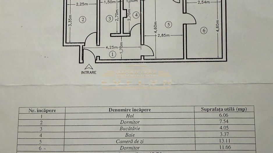 Apartament cu 3 camere de vânzare – Etaj 2- Str. Sucevei - Schiță 8