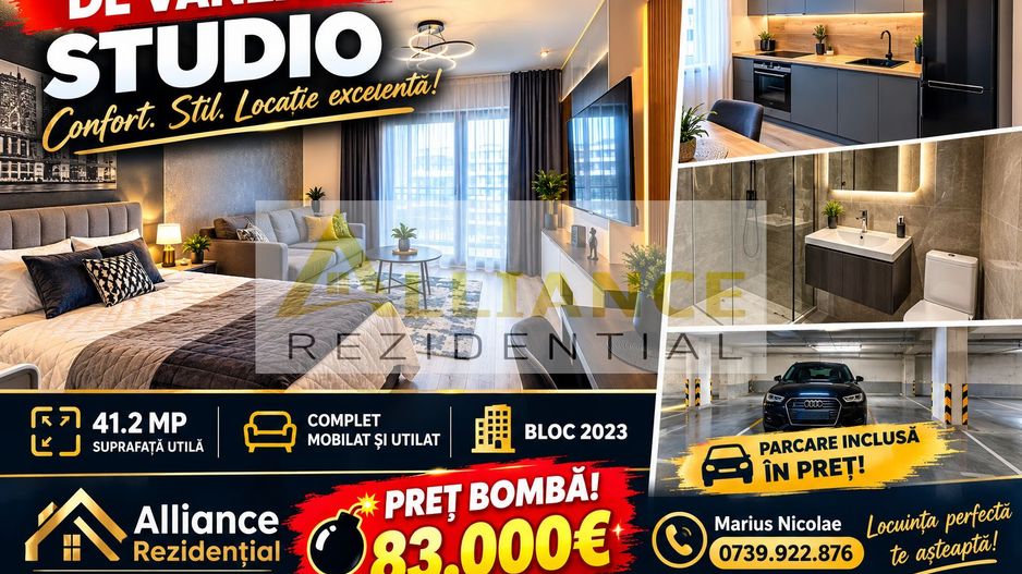 Metrou Berceni Studio mobilat utilat cu parcare - Poză 1