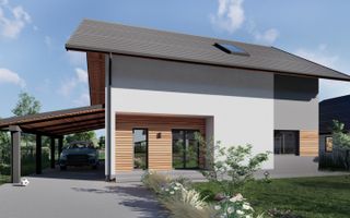 Casa individuala 120mp utili cu teren 500mp, Carport- Sura Mica - Poză 8