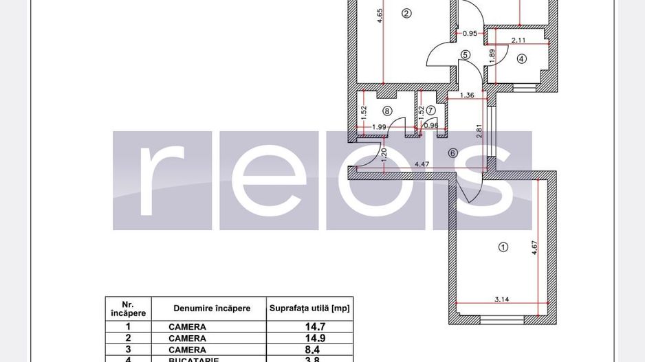 VANZARE APARTAMENT DOROBANTI 3 CAMERE | - Schiță 25