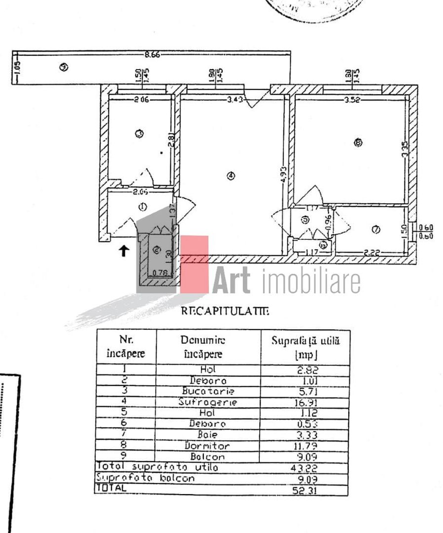 Vânzare apartament 2 camere semidecomandat Piața Progresul - Poză 3