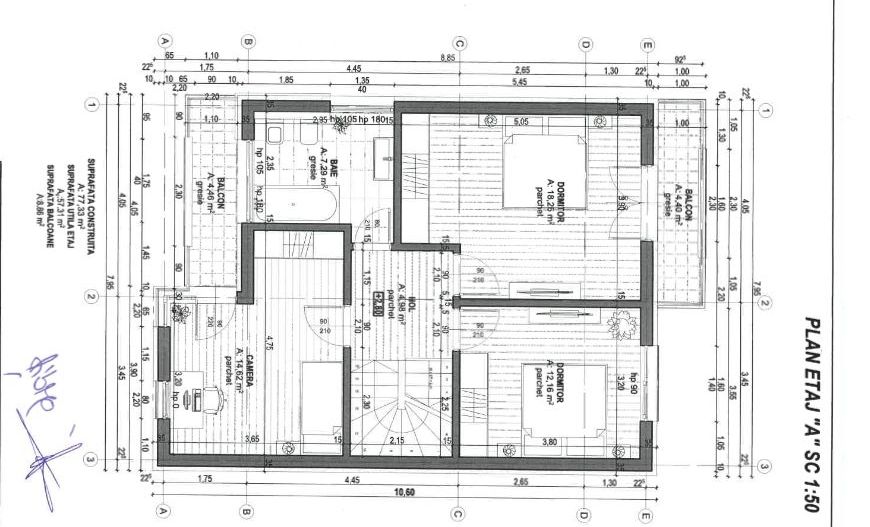 Casă de vânzare cu 3 dormitoare și curte – Ghimbav, Brașov - Schiță 21