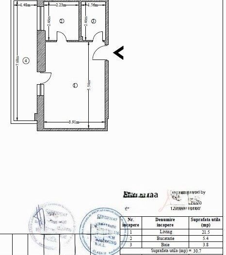 Garsonieră 42 mp Centrală Proprie/Parcare Subterană Inclusă In Pret! - Poză 4
