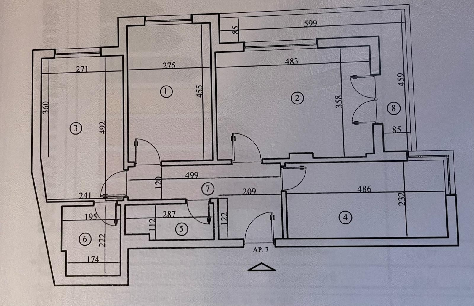 Apartament 3 camere | decomandat, mobilat, utilat, 2 locuri parcare - Schiță 12