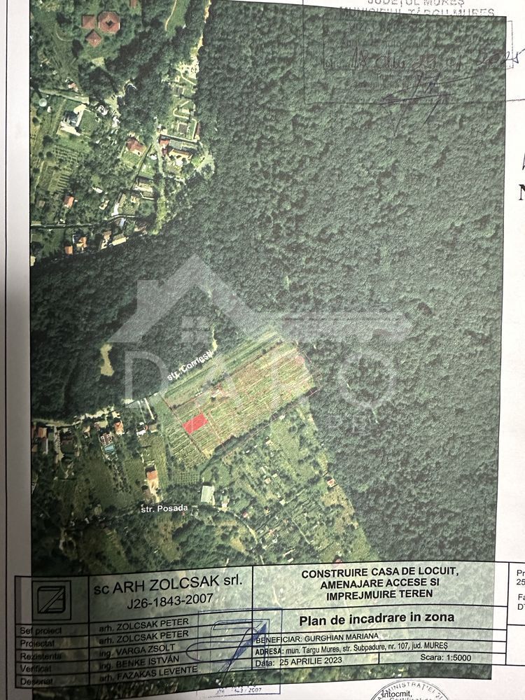 Teren 550 mp Platoul Cornesti cu autorizatie de construire casa - Poză 4