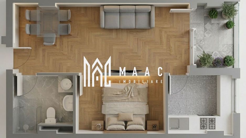 Apartament 1 cameră | 50,95MPU | Balcon |  Veterani - Poză 1