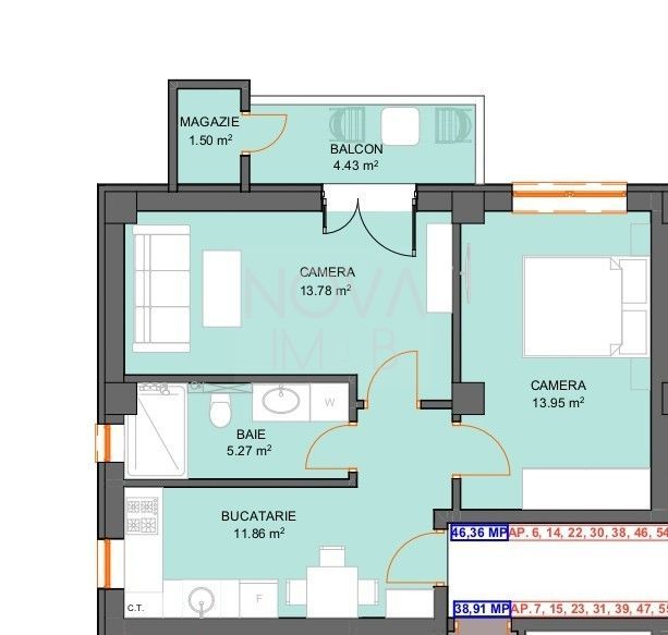 Apartament - 2 camere - Str. Doamna Stanca - Poză 4