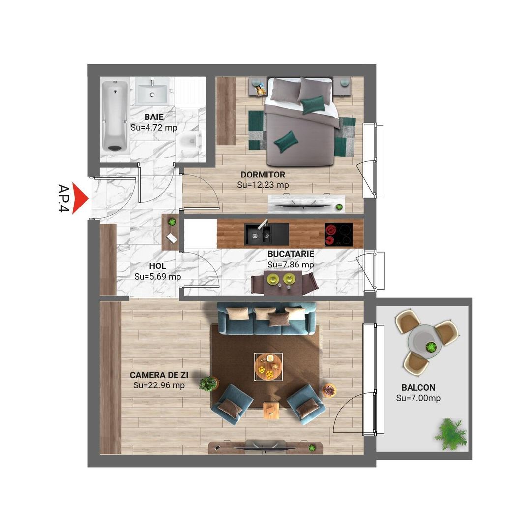 Apartament 2 camere de vanzare - Baneasa - Poză 1