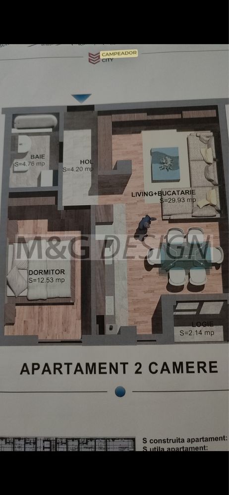 2 camere Campeador City+loc parcare - Poză 8