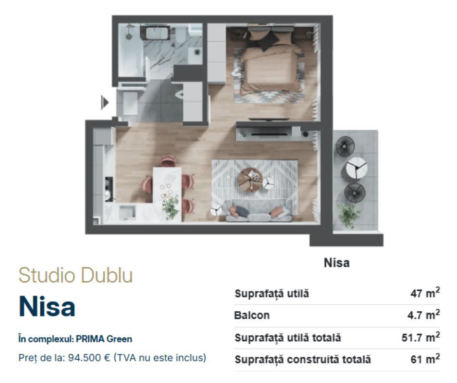 Apartamente de vanzare, tip studio, 2,3 camere Green Residence, Oradea - Poză 5