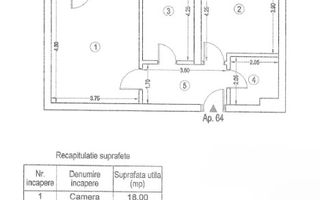 Apartament 2 camere | 2018 | Et. 7/12 | Plaza Residence - Schiță 9