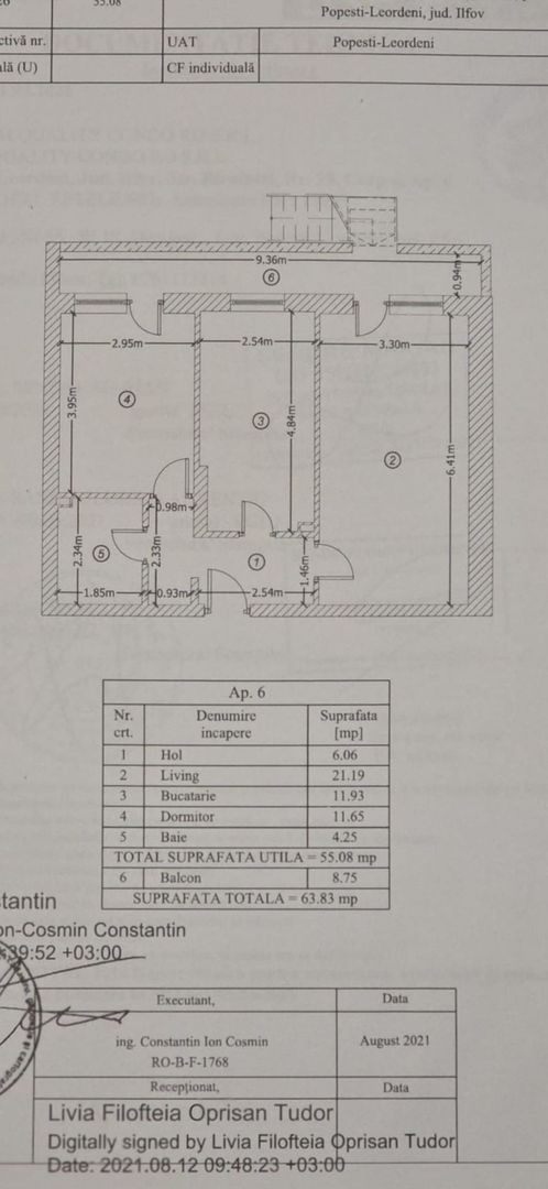 Metrou Berceni -Biruintei 2 camere 64mp plus curte 100mp - Schiță 3