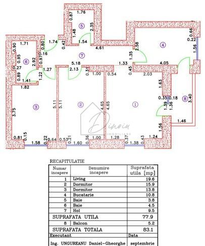 Apartament 3 Camere Cortina North | Lux, modelul mare 83mp I COM 0% - Poză 2