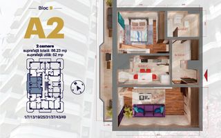 Apartament cu 2 camere, de tip A2 - Royal Town Copou - Poză 1