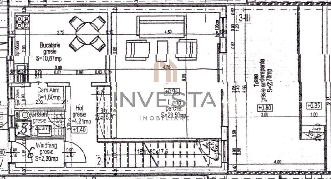 Apartament 3 camere cu gradina proprie si parcare, Grand Hotel Italia - Schiță 14