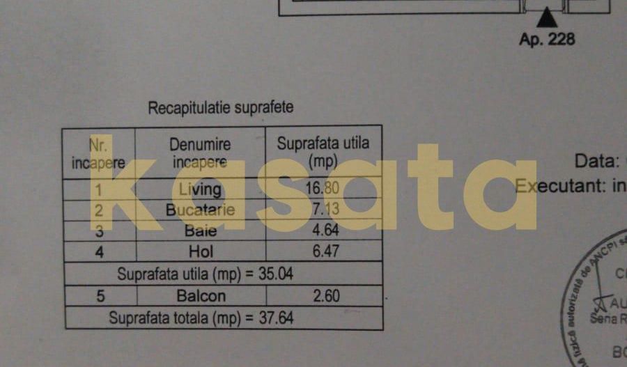 Studio de vanzare | 21 Residence | Metrou - Schiță 23