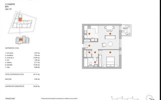 Apartament 3 camere de vanzare Pipera in bloc cu vedere la lac - Schiță 14