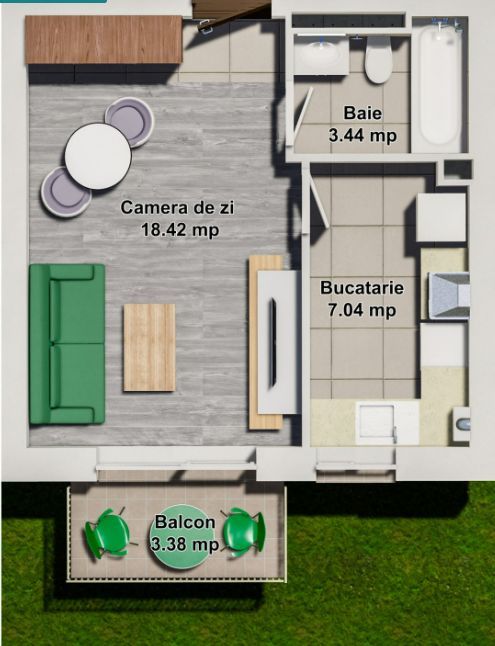 Apartament 1 Camera de vanzare - Poză 1