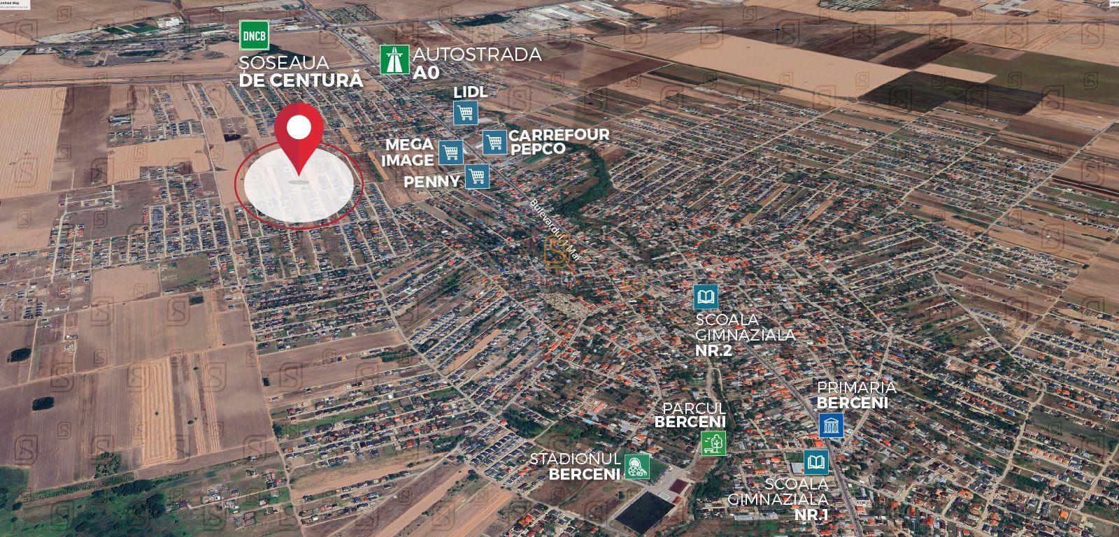 Teren intravilan 262 mp, deschidere 15.50 ml – Comuna Berceni-Vidra - Poză 4