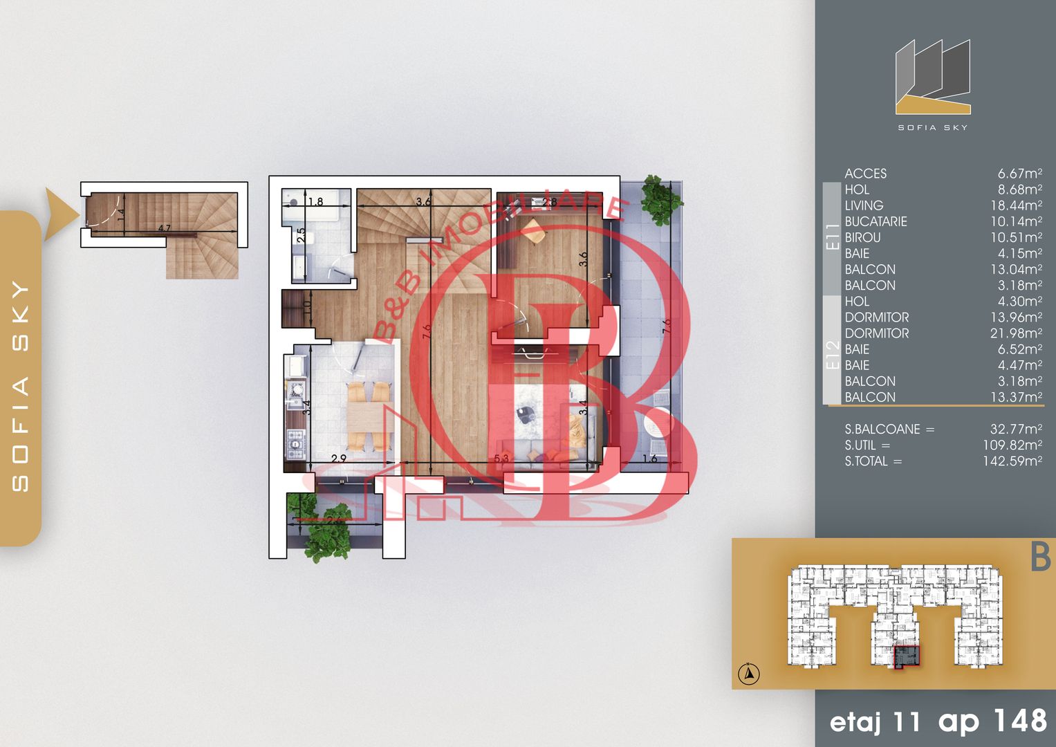 Apartament 4 camere-Duplex Bloc Finalizat Theodor Pallady - Schiță 2