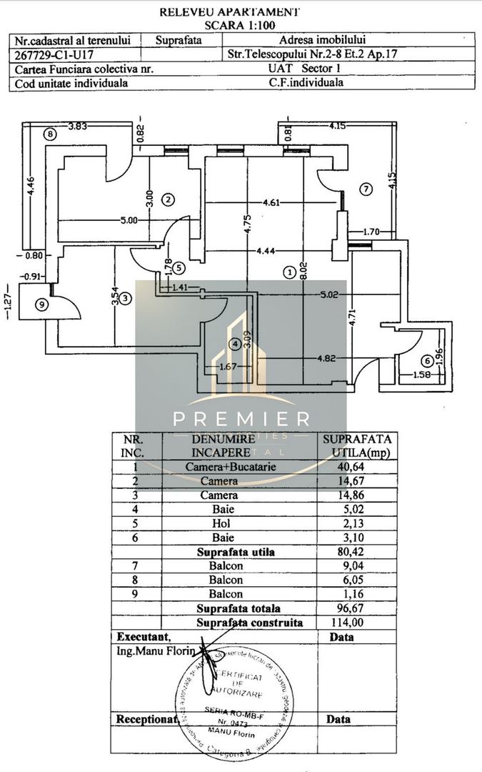 Apartament 3 camere 97 mp, Aviației, bloc 2016, parcare subterană - Poză 15