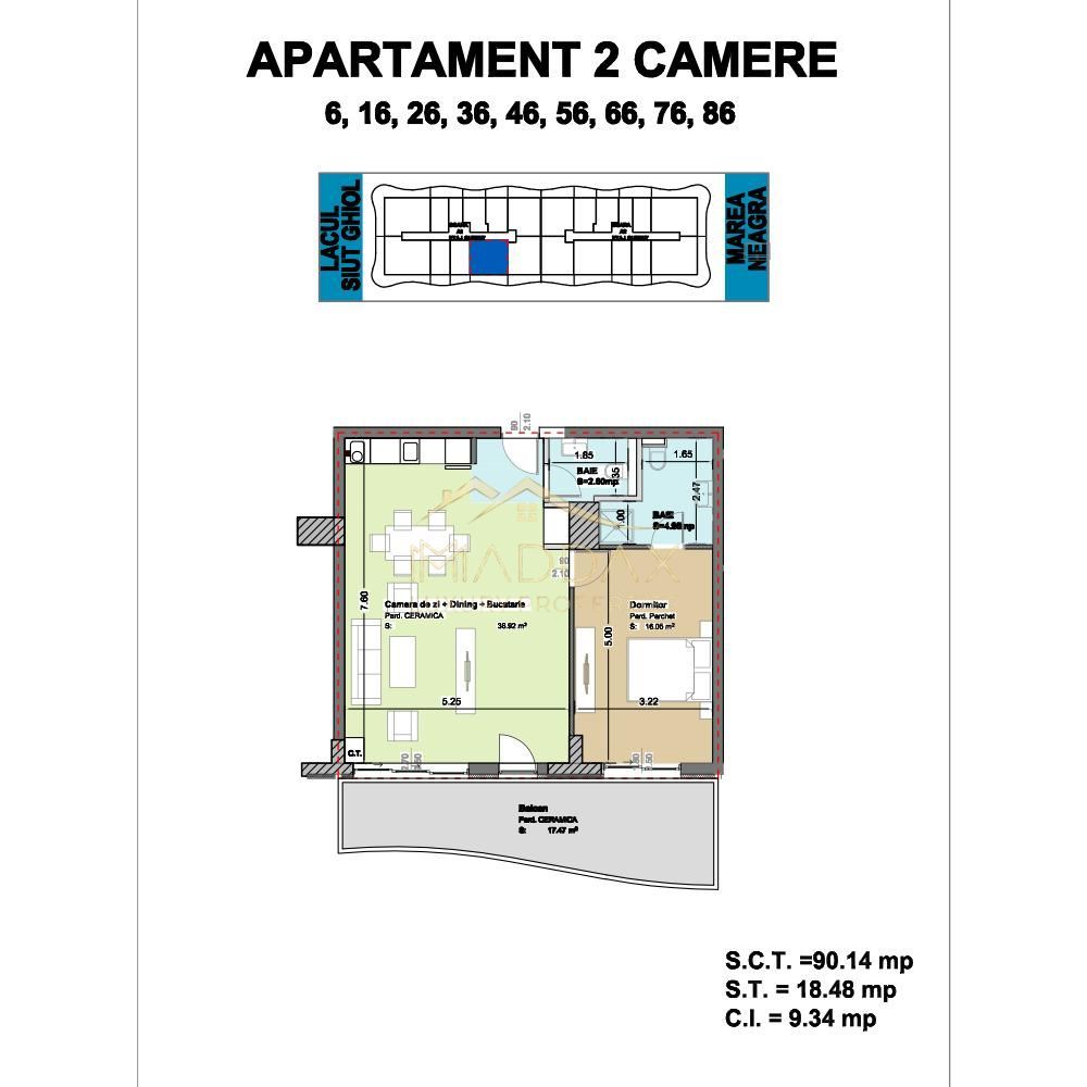 Apartament de vanzare 2 camere + 2 bai I Mamaia Nord I Malul Marii Negre - Poză 23