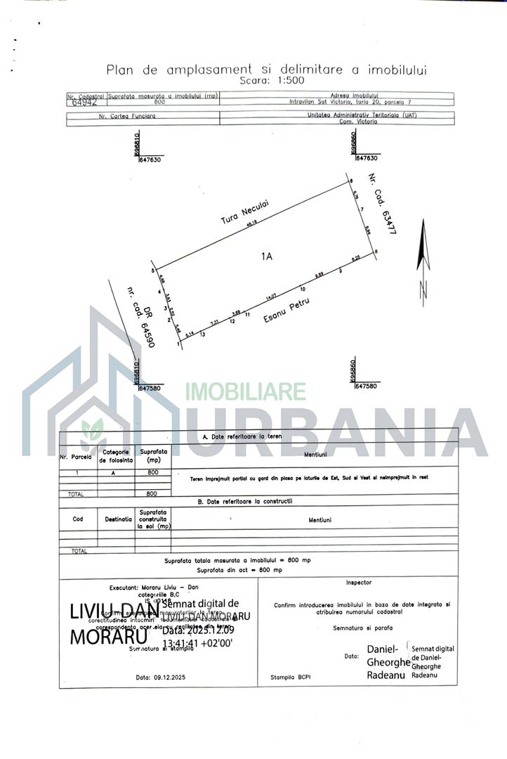 Teren intravilan de vanzare, 800 mp, Victoria, Iasi - Poză 2