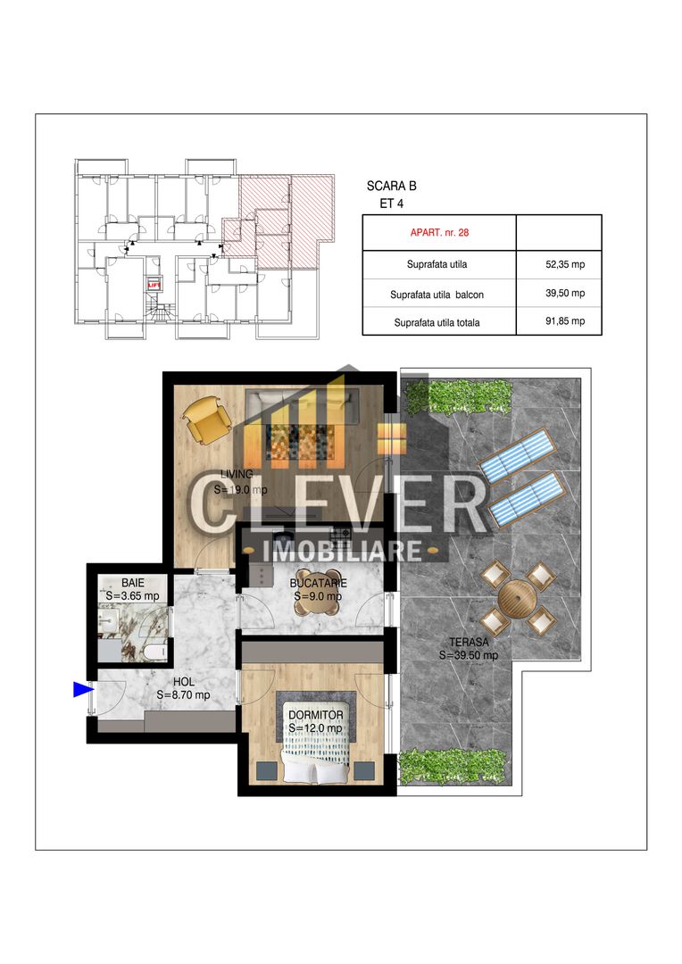 Apartament 2 camere cu Terasa 40mp Th. Pallady Metrou Teclu - Poză 1