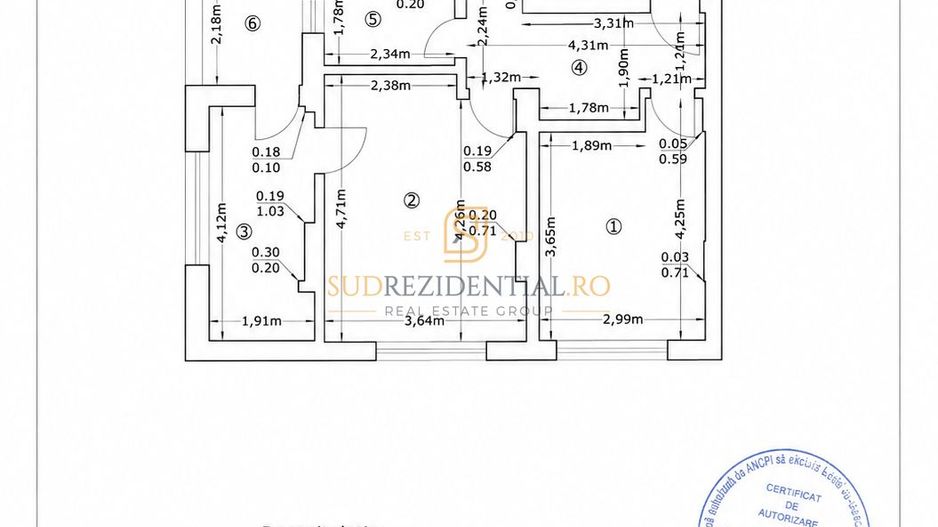 Apartament 2 camere, Amurgului, Mobilat&utilat, Metrou D. Leonida - Schiță 8