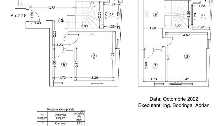 Duplex 4 camere | 2 locuri parcare Baneasa-Herastrau - Schiță 23