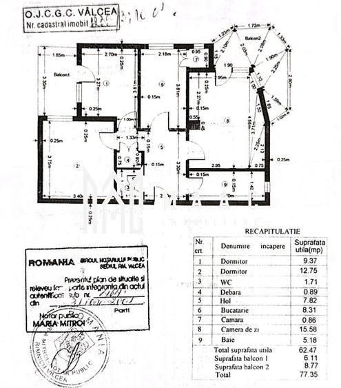 Apartament de vânzare Râmnicu Vâlcea | Central | 3 camere, 62 mp - Poză 11