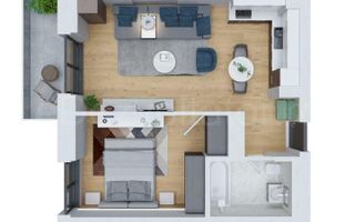 Apartament | 2 camere | Cortina North | Vedere libera Pipera - Schiță 14