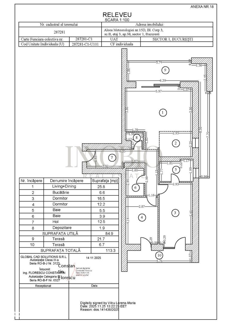 Apartament 3 camere | Complex Ivy | Prima închiriere - Schiță 7