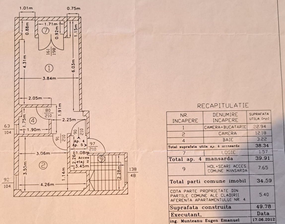Apartament luminos | Bucurestii Noi | Chitila - Schiță 10