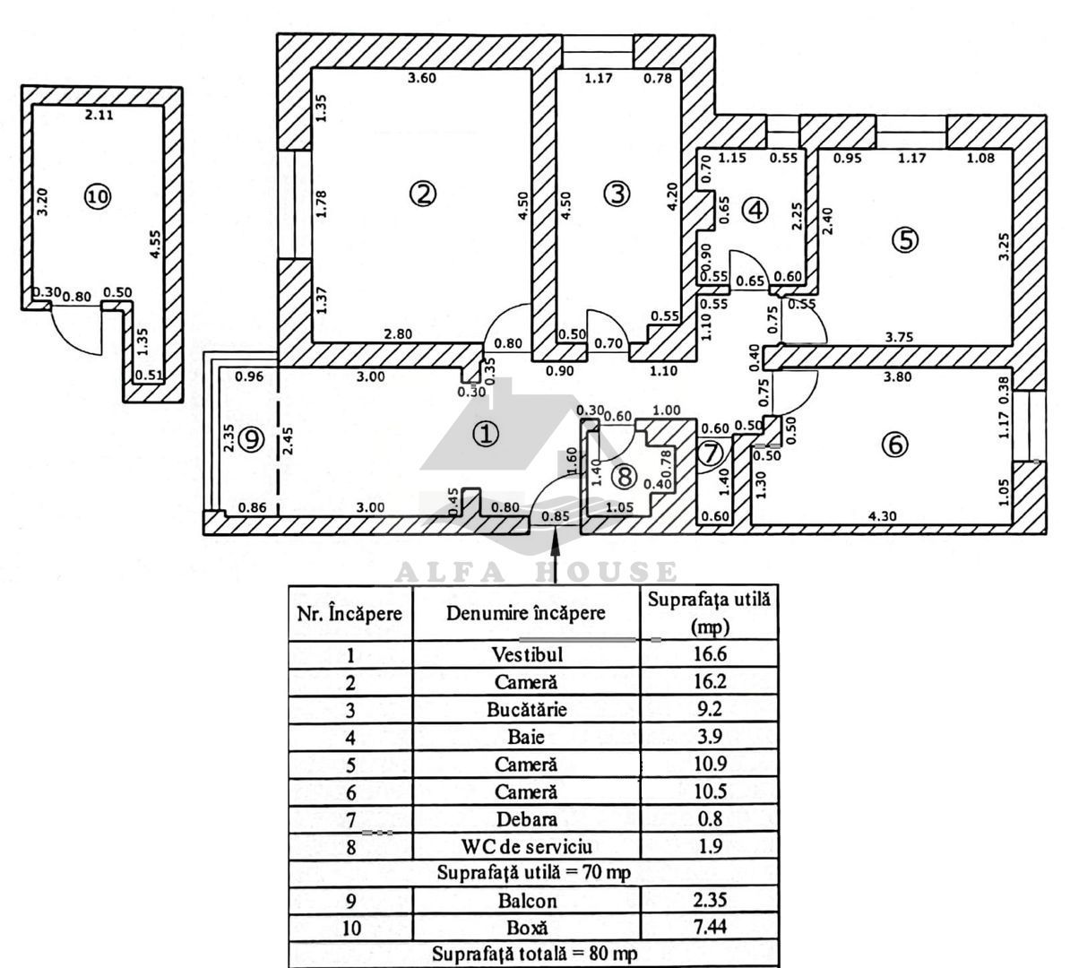 Apartament cu trei camere, Central Brasov - Dealul Melcilor , etaj 1 - Poză 13