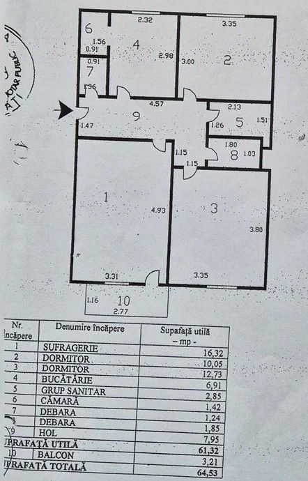 Apartament 3 camere Galati Mazepa 1 - Poză 7