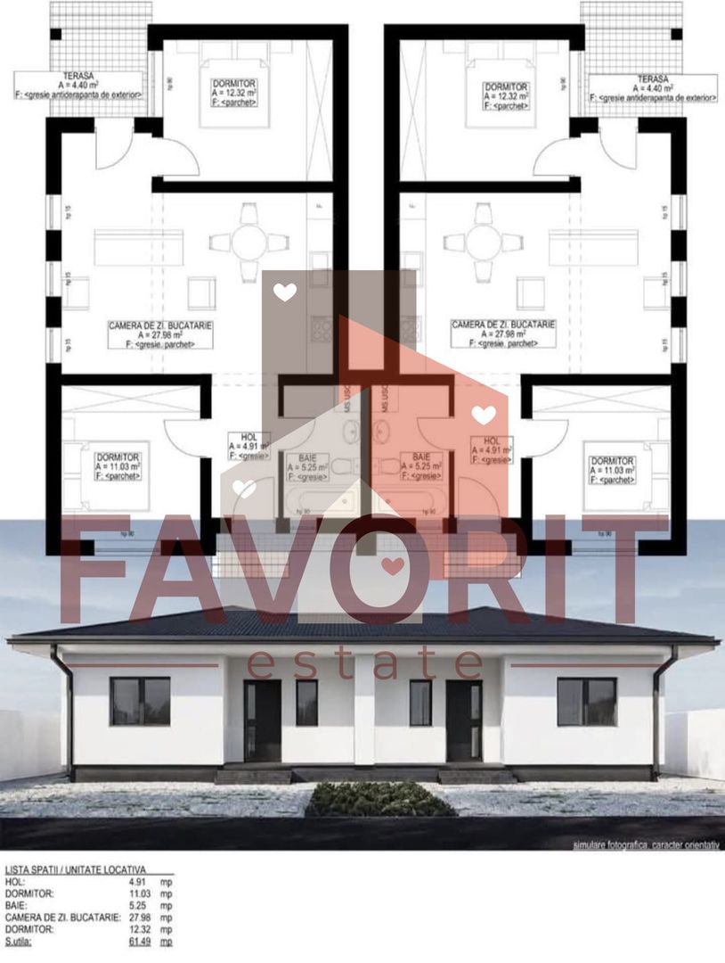 Duplex pe parter | Albina comuna Mosnita Noua | Toate utilitatile - Poză 3