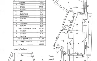 COMISION 0 | Apartament 4 camere Centru | Boxa | 3 Balcoane | Ideal Investitie - Schiță 38