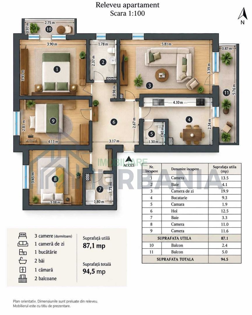 Apartament 4 camere, 94,5 mp, Lunca Cetatuii - 129.000 EUR - Poză 8