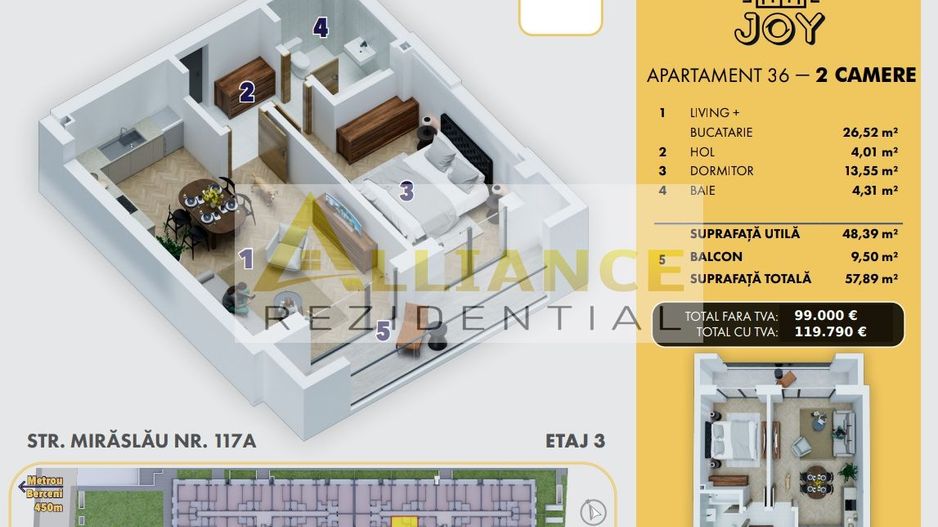 Metrou Berceni  APARTAMENTE Premium 2, 3 ȘI 4 CAMERE - Poză 17