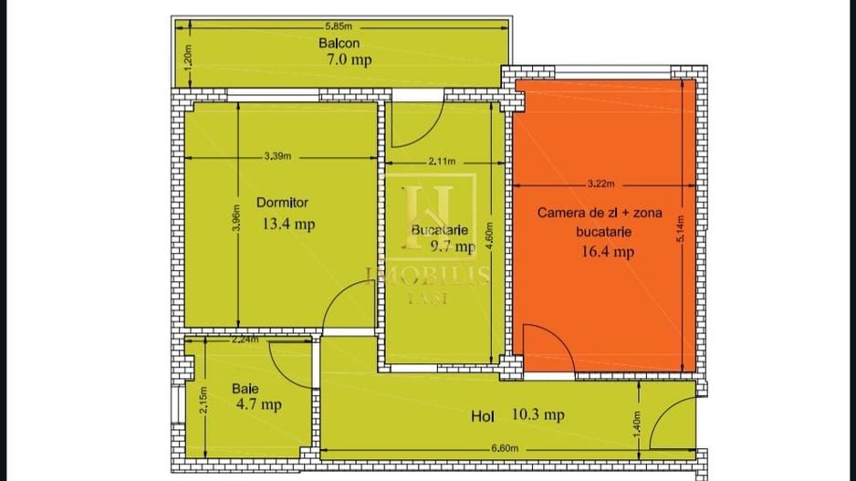 Apartament 2 camere Decomandat NOU Bucium Visan 86800 euro - Poză 7